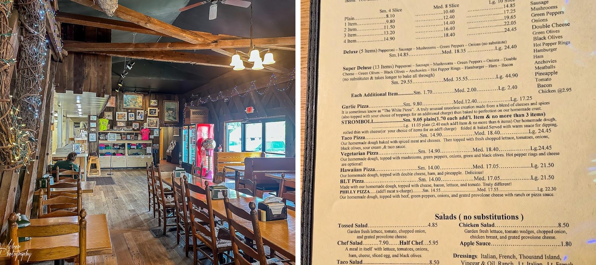 Covered Bridge Pizza Parlor Menu