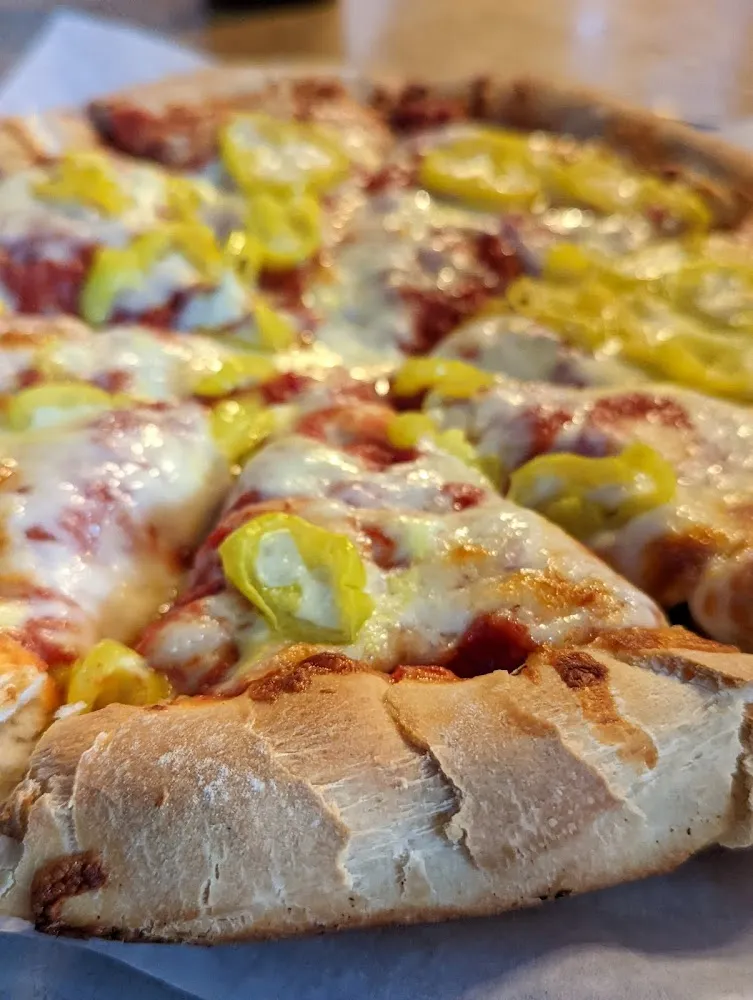 Thick Crust Cheese and Pepper Rings